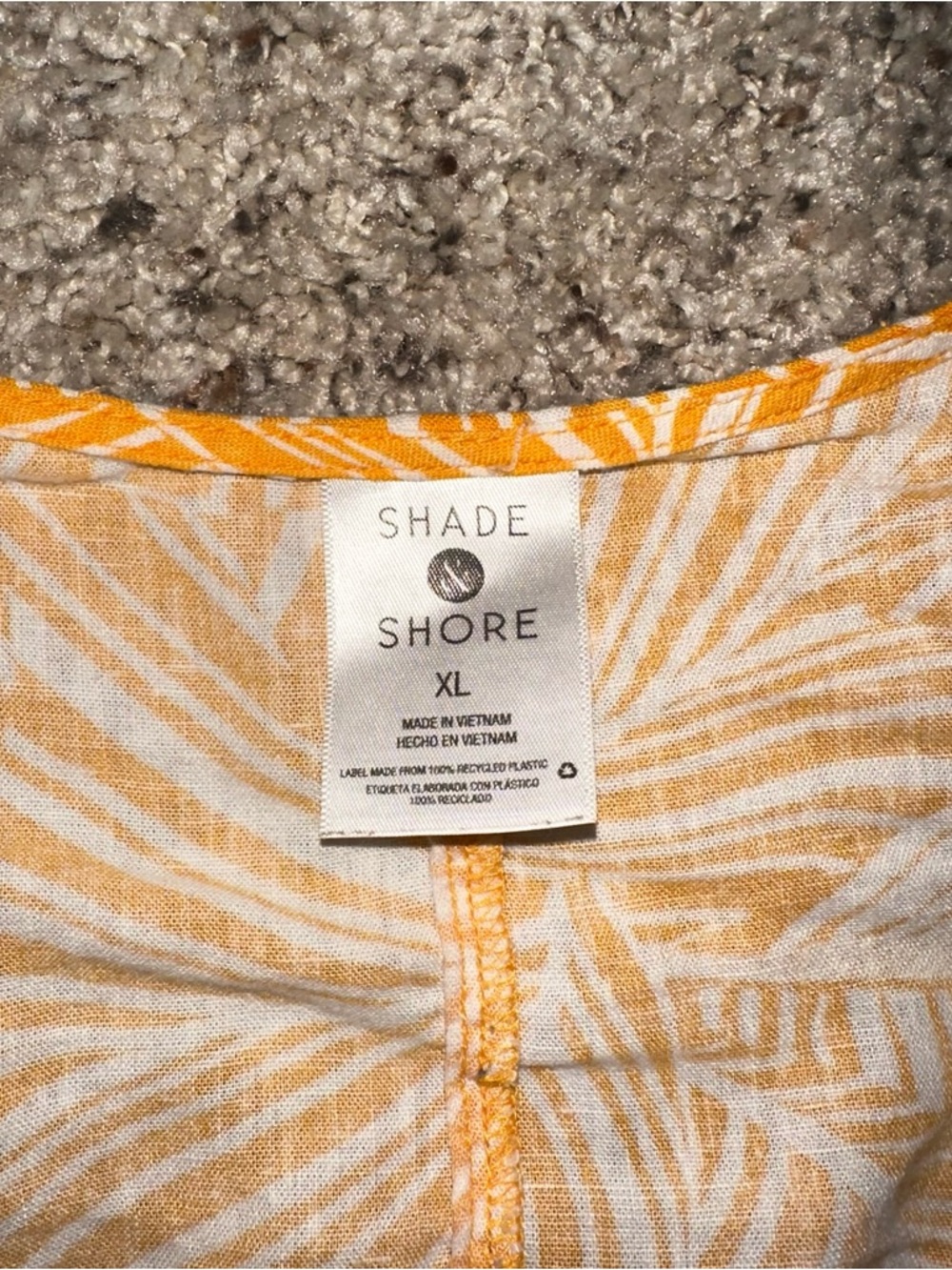 Shade & Shore Yellow Palm-Print Lounge Set - Picture 6 of 6
